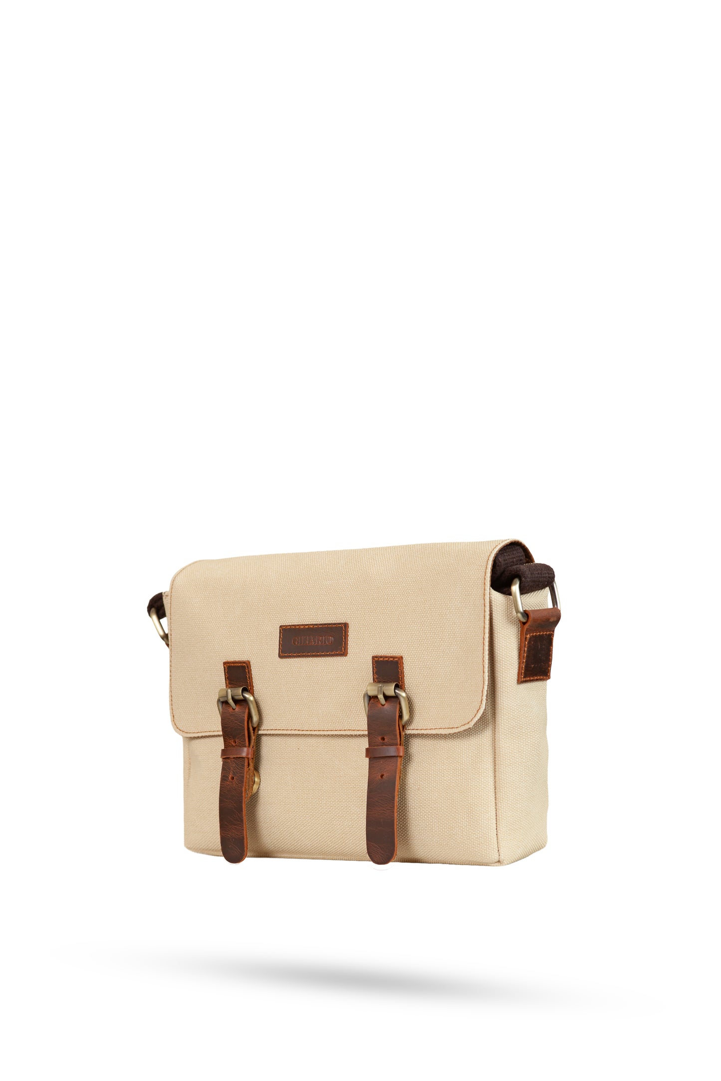 Design 01 Kanvas - Deri Bej Postacı Çanta