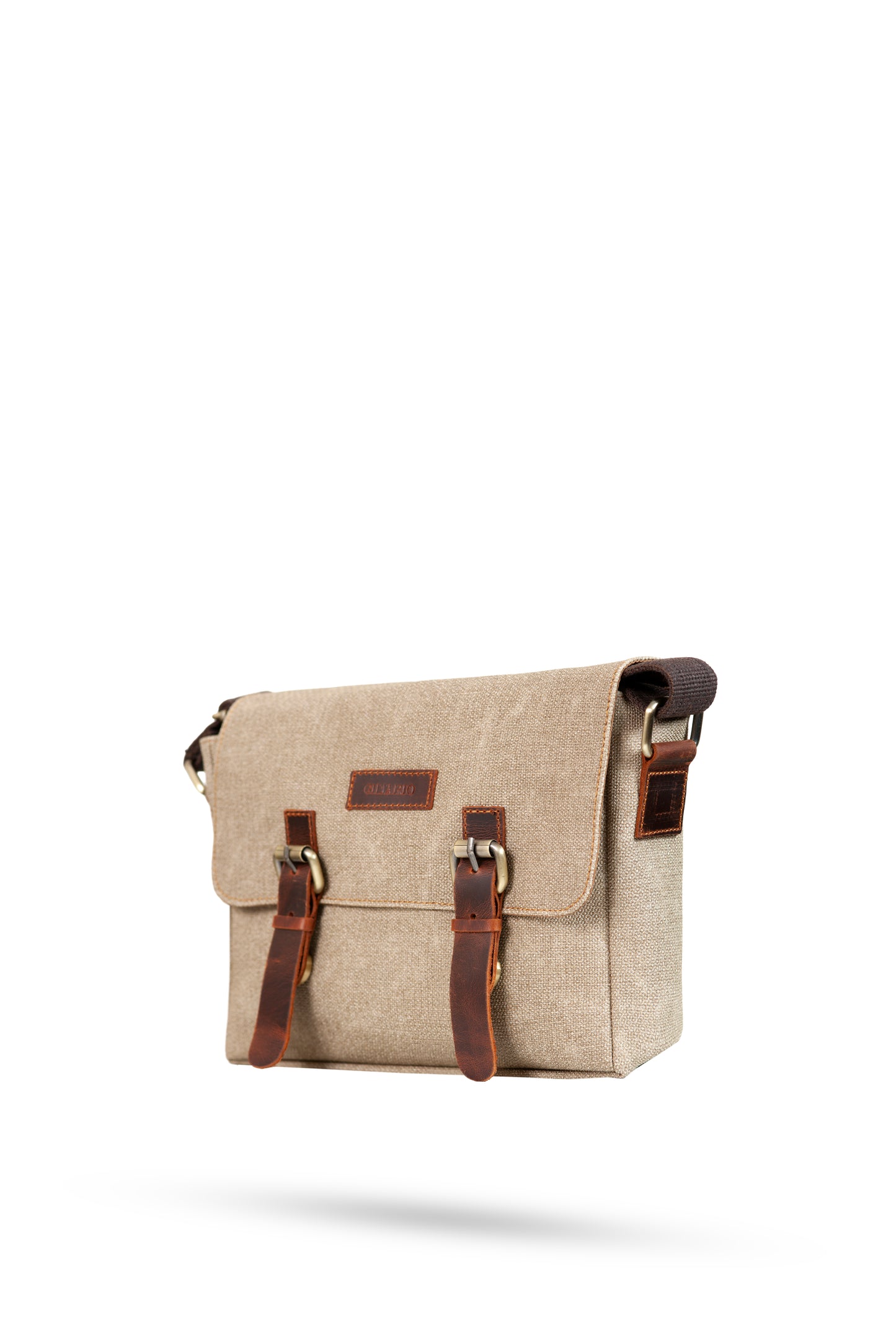 Design 01 Kanvas - Deri Kum Postacı Çanta