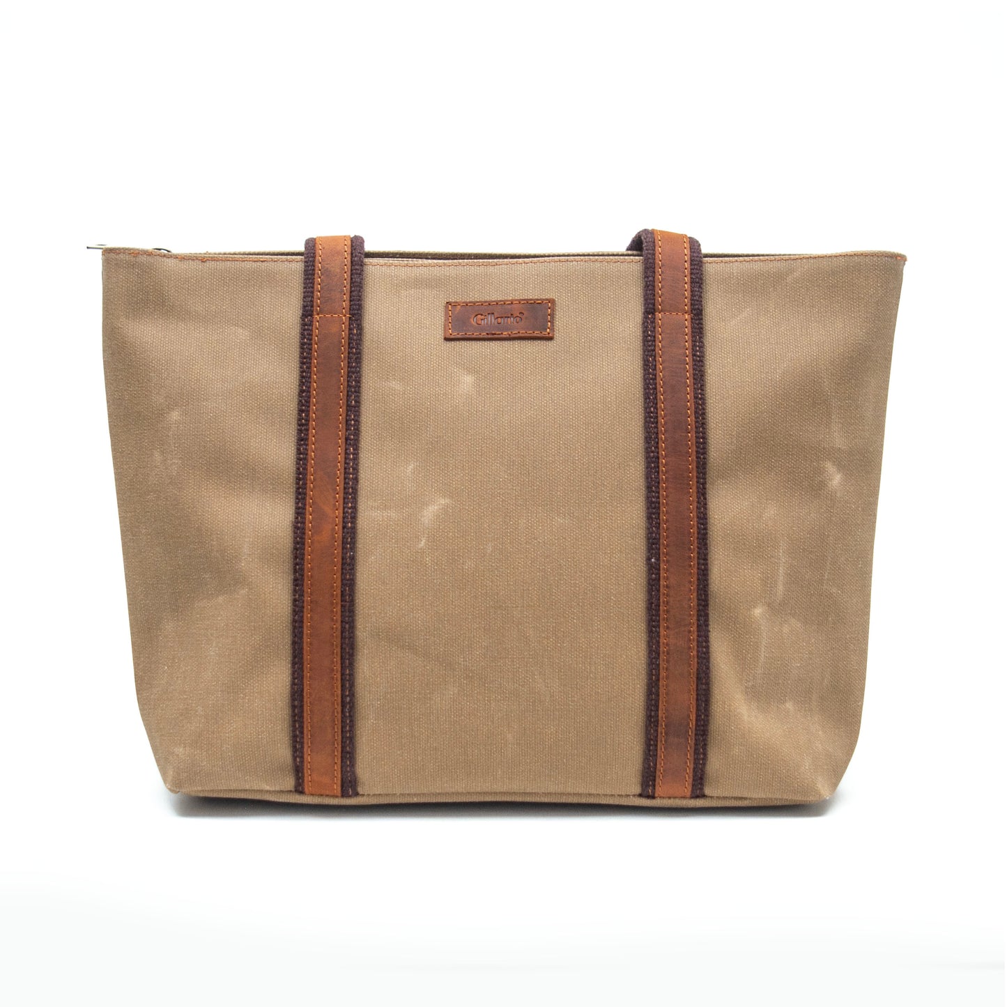 Design 05 Mumlu Kanvas Kumaş - Deri Kadın Camel Omuz Çanta