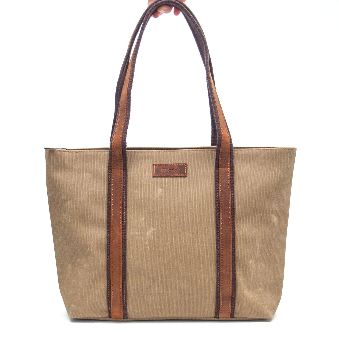 Design 05 Mumlu Kanvas Kumaş - Deri Kadın Camel Omuz Çanta