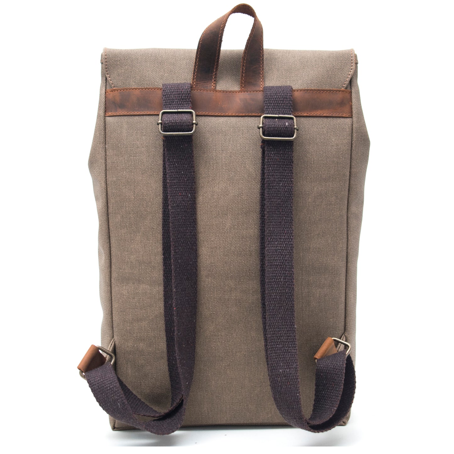 Design02 Canvas Leather Mink 15.6 Inch Laptop Backpack