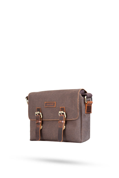 Design 01 Kanvas - Deri Mürdüm Postacı Çanta