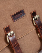 Gillario Design 01 Kanvas - Deri Sütlü Kahve Postacı Çanta - Görünüm 2 #sutlu-kahve