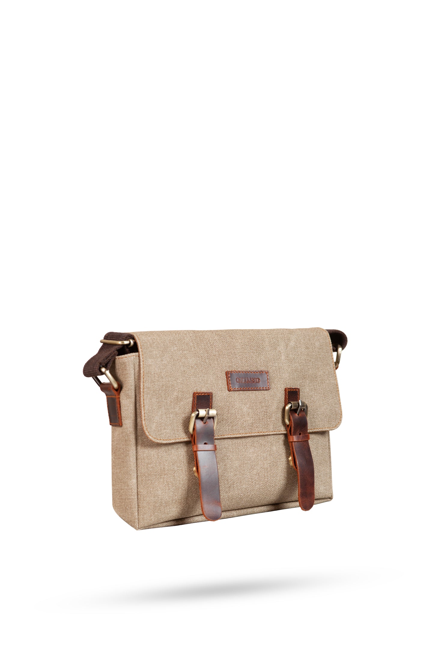 Design 01 Kanvas - Deri Kum Postacı Çanta