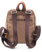 Gillario Design 04 Kanvas Kumaş - Deri Kadın Camel Sırt Çantası - Görünüm 3 #camel