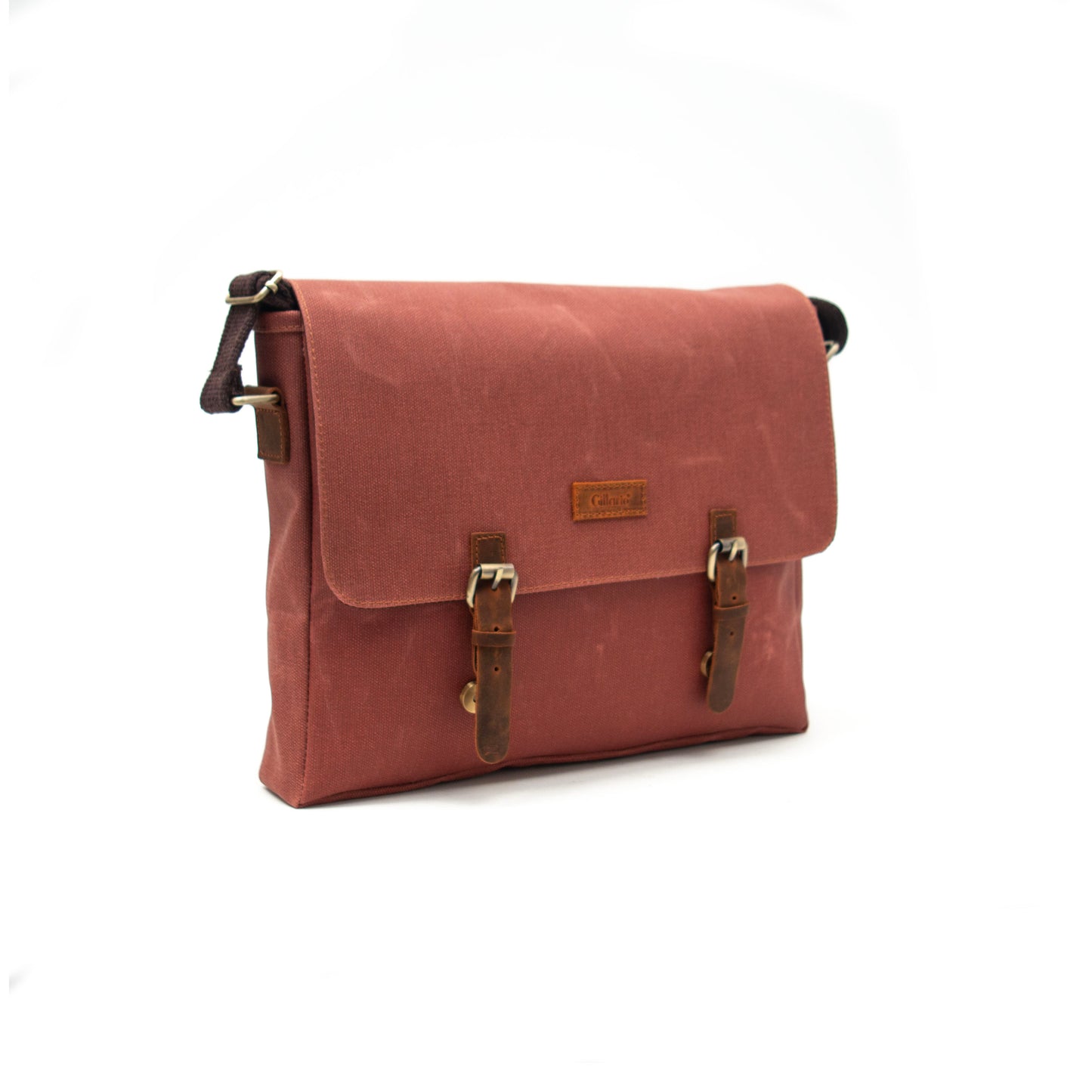 Design03 Kanvas Deri Kiremit 15.6 Inch Postacı Laptop Çantası
