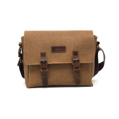 Kanvas - Deri Sütlü Kahve Postacı Çanta - Design01