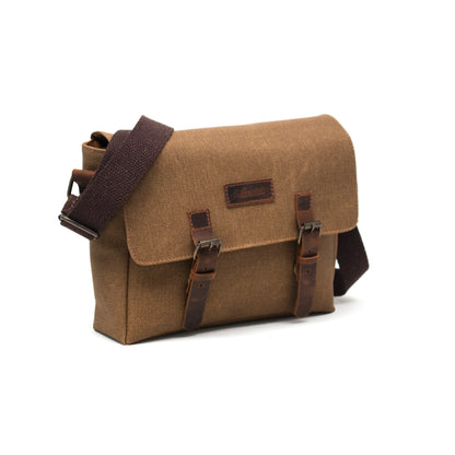 Kanvas - Deri Sütlü Kahve Postacı Çanta - Design01