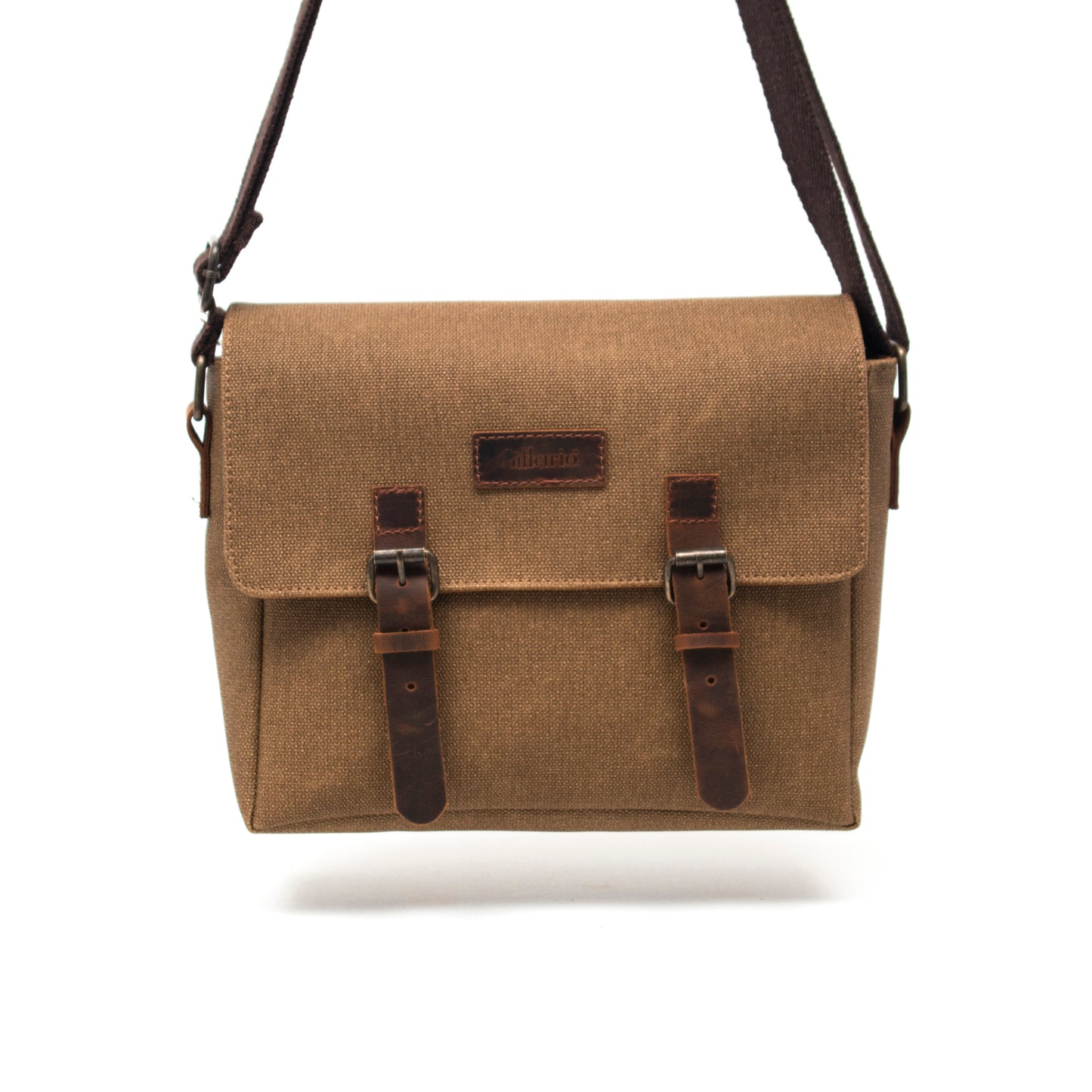 Kanvas - Deri Sütlü Kahve Postacı Çanta - Design01