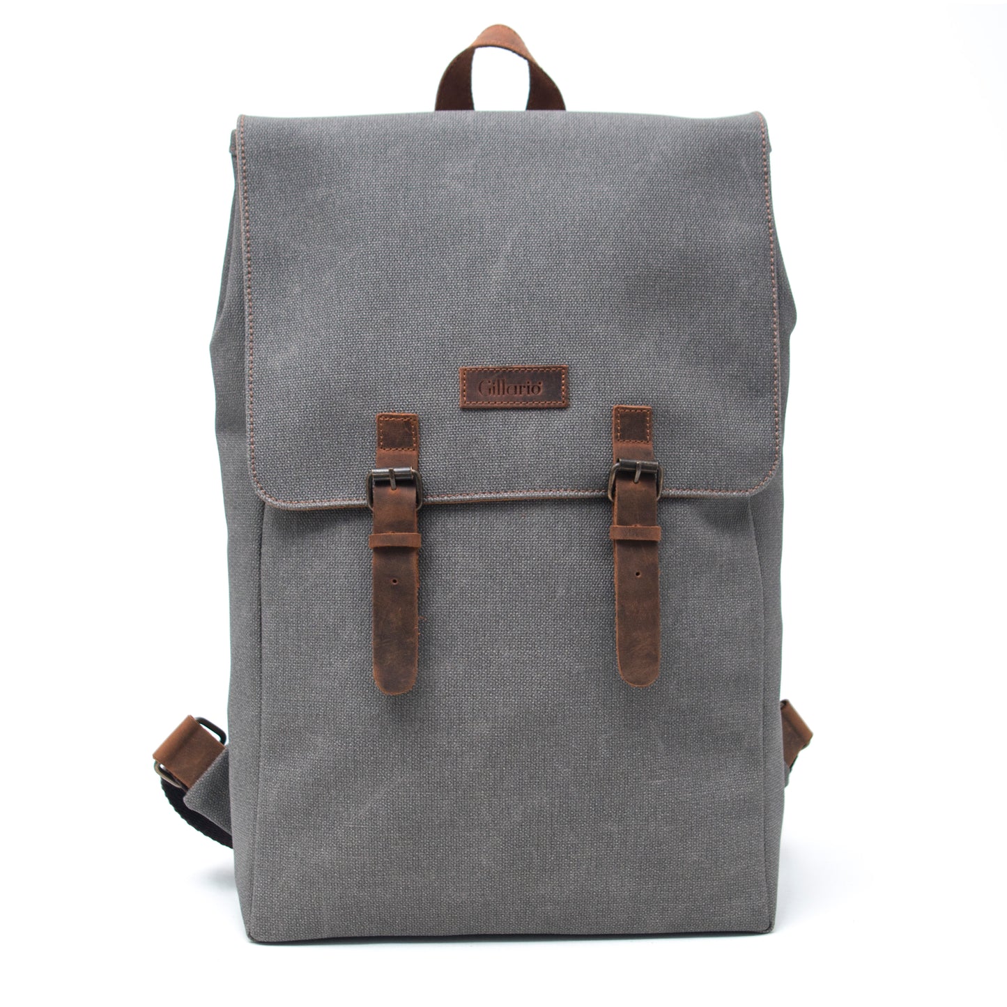 Design02 Kanvas Deri Gri 15.6 Inch Laptop Sırt Çantası