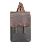 Gillario Gillario DESIGN02 15.6 Inch Siyah Kanvas (Deri Kapak) Laptop Sırt Çantası - Görünüm 1 #siyah