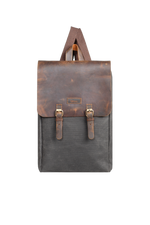 Gillario Gillario DESIGN02 15.6 Inch Siyah Kanvas (Deri Kapak) Laptop Sırt Çantası - Görünüm 1 