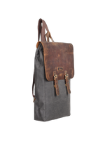 Gillario Gillario DESIGN02 15.6 Inch Siyah Kanvas (Deri Kapak) Laptop Sırt Çantası - Görünüm 2 