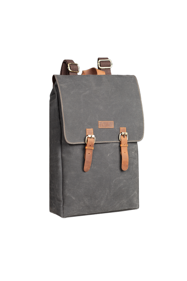 Design 02 15.6 Inch Siyah Kanvas Laptop Sırt Çantası