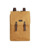 Gillario Gillario DESIGN02 15.6 Inch Hardal Kanvas Laptop Sırt Çantası - Görünüm 1 #hardal