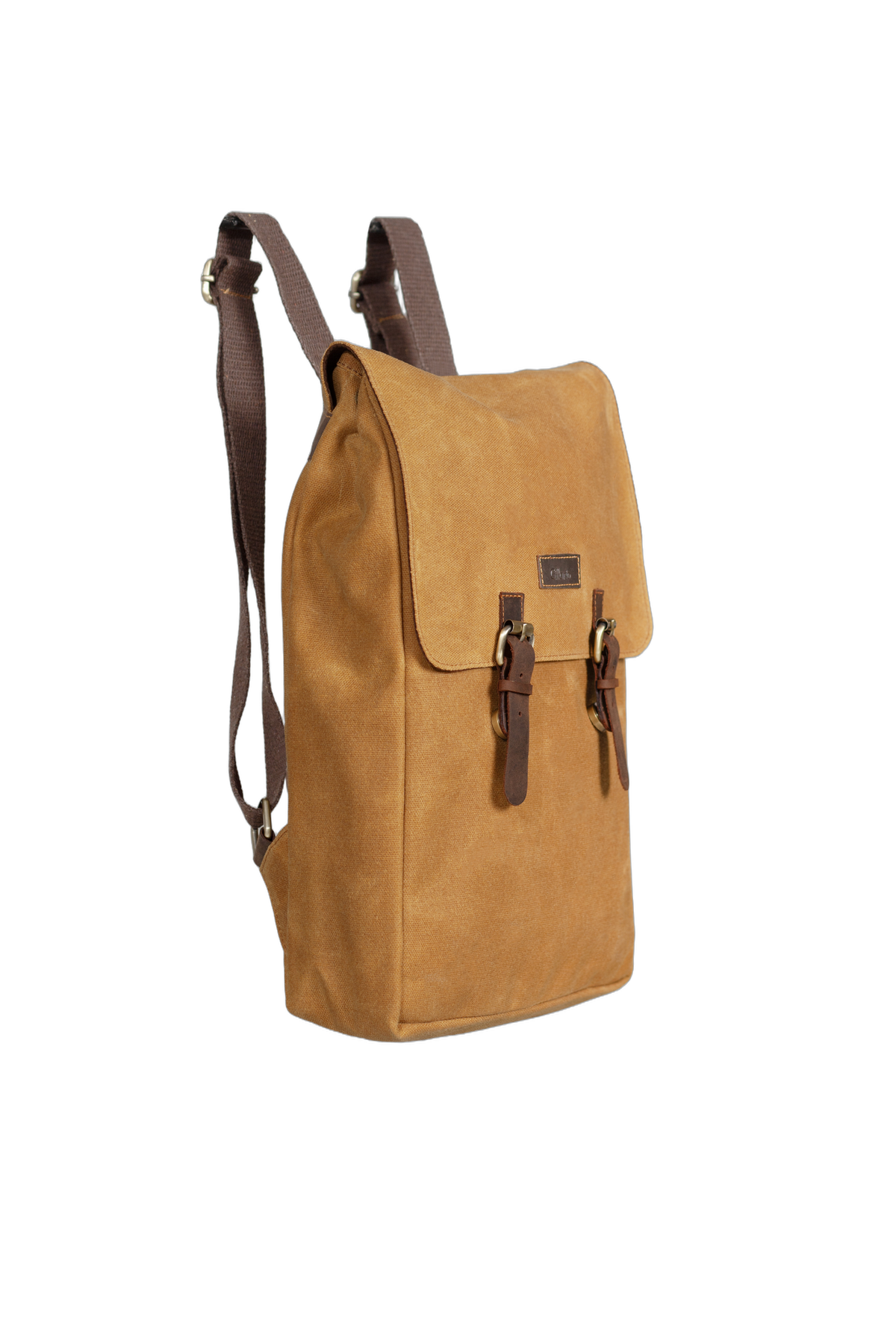 Gillario Gillario DESIGN02 15.6 Inch Hardal Kanvas Laptop Sırt Çantası - Görünüm 2 #hardal