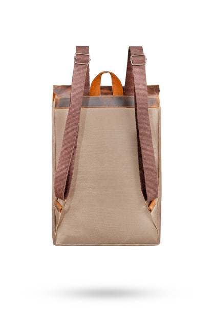 Gillario DESIGN02 15.6 Inch Vizon Kanvas (Deri Kapak) Laptop Sırt Çantası