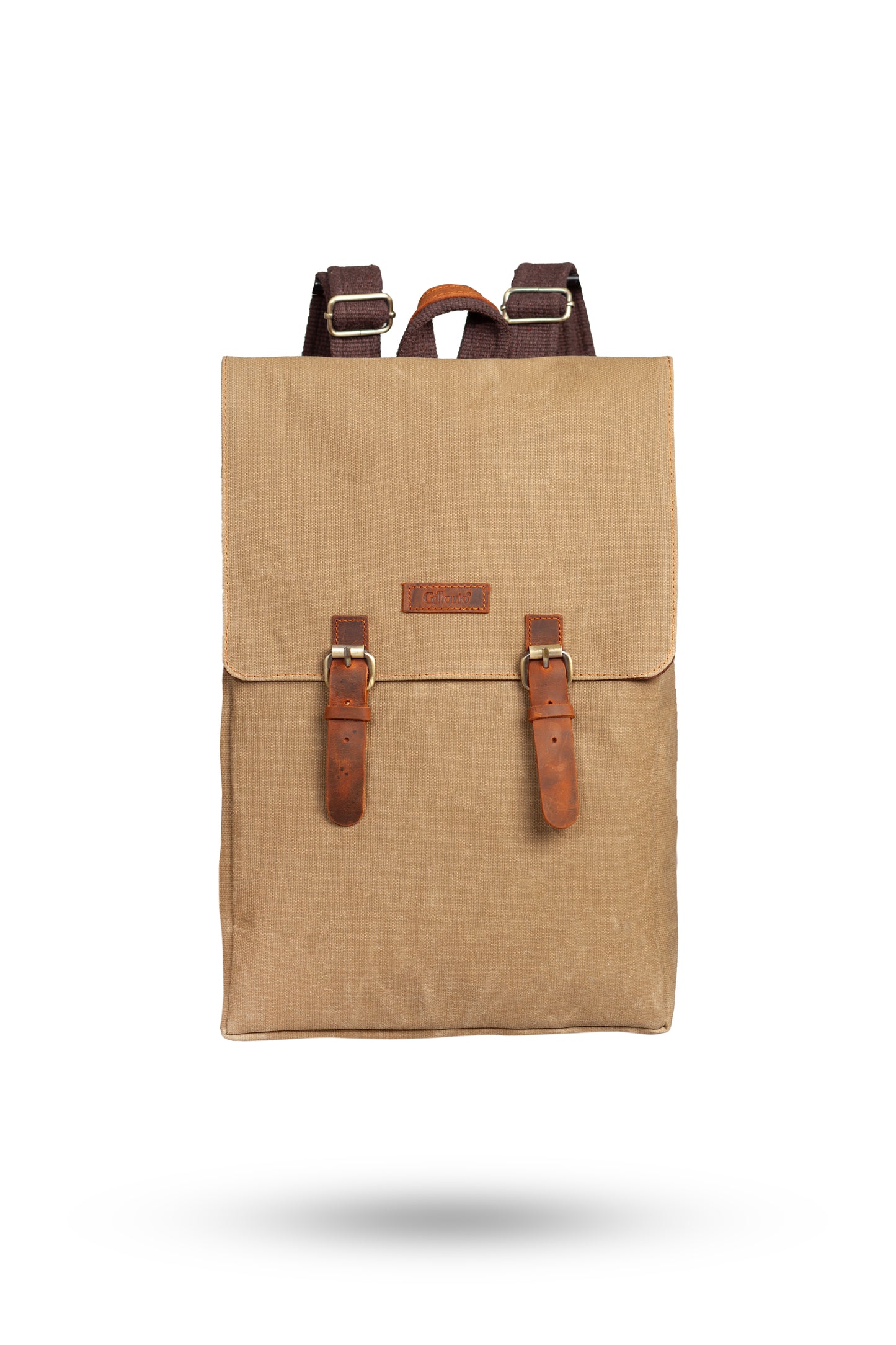 Gillario DESIGN02 15.6 Inch Camel Kanvas Laptop Sırt Çantası