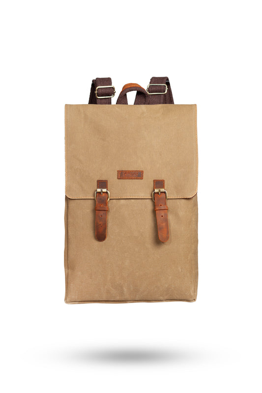 Gillario DESIGN02 15.6 Inch Camel Kanvas Laptop Sırt Çantası