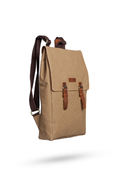 Gillario DESIGN02 15.6 Inch Camel Kanvas Laptop Sırt Çantası