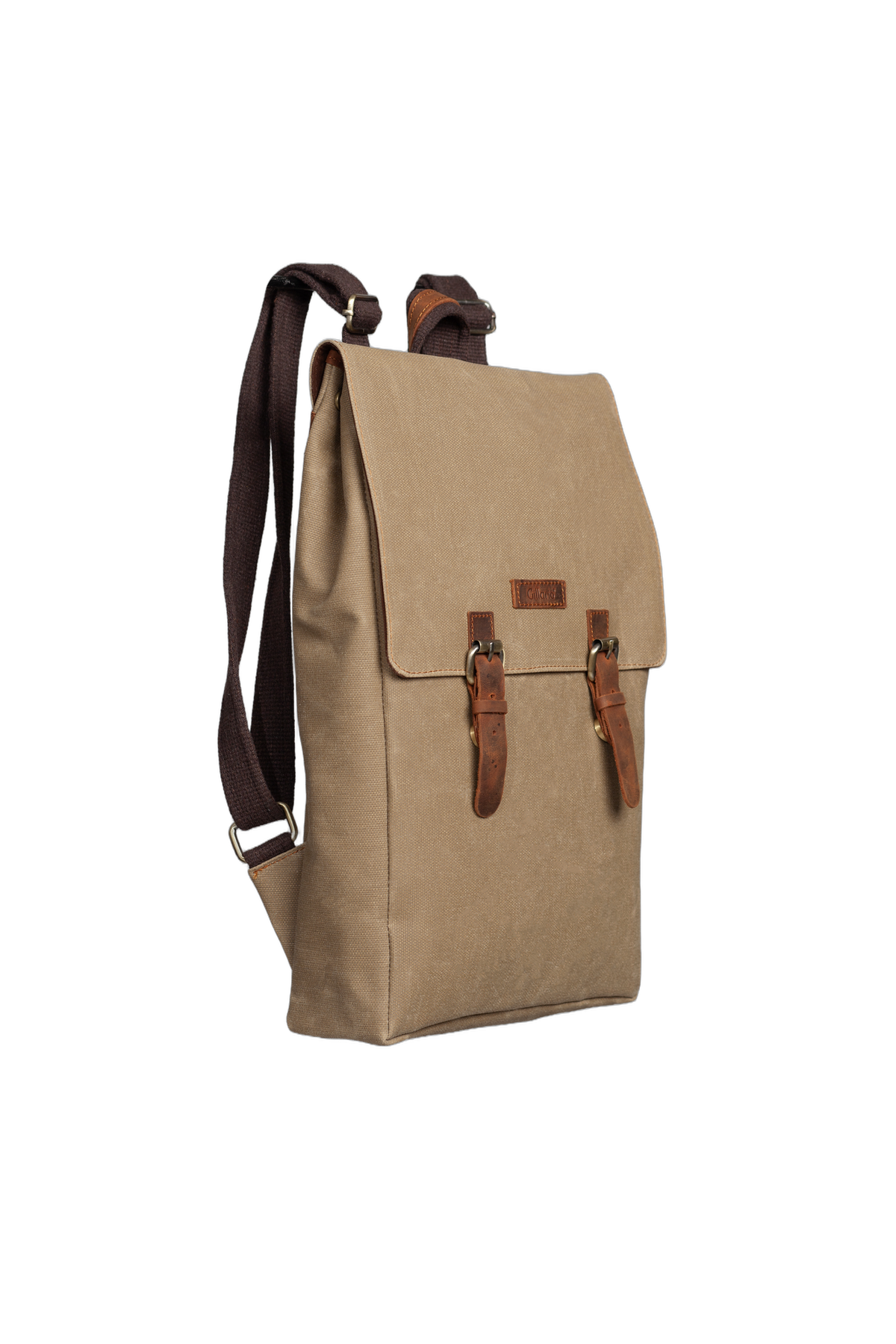 Gillario Gillario DESIGN02 15.6 Inch Camel Kanvas Laptop Sırt Çantası - Görünüm 2 #vizon