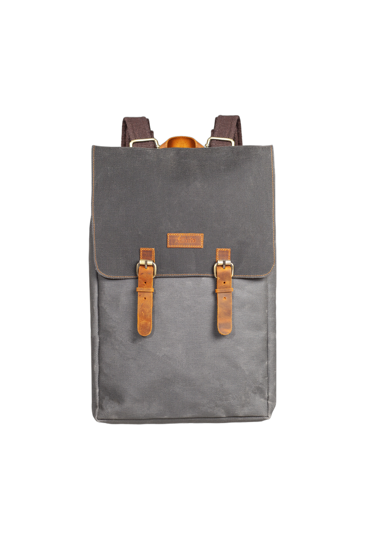 Gillario Gillario DESIGN02 15.6 Inch Gri Kanvas (Siyah Kanvas Kapak) Laptop Sırt Çantası - Görünüm 1 
