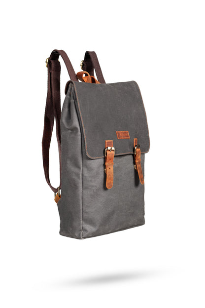 Gillario DESIGN02 15.6 Inch Gri Kanvas (Siyah Kanvas Kapak) Laptop Sırt Çantası