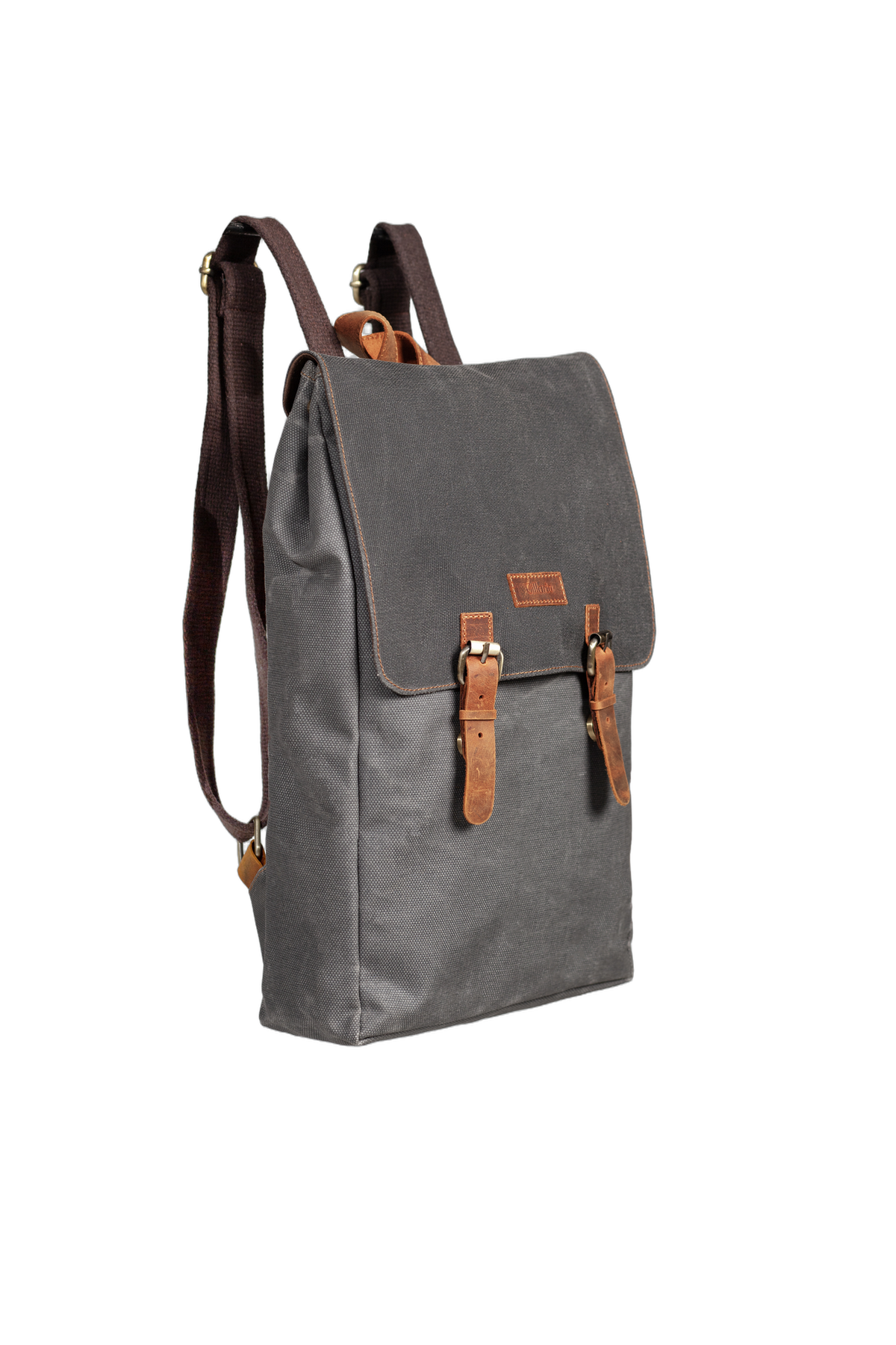 Gillario Gillario DESIGN02 15.6 Inch Gri Kanvas (Siyah Kanvas Kapak) Laptop Sırt Çantası - Görünüm 2 
