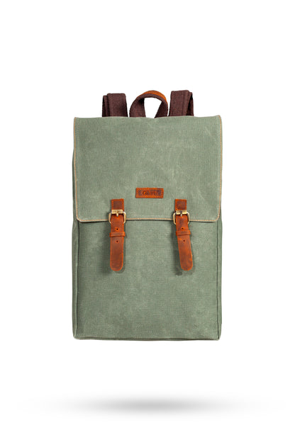Gillario DESIGN02 15.6 Inch Haki Yeşil Kanvas Laptop Sırt Çantası