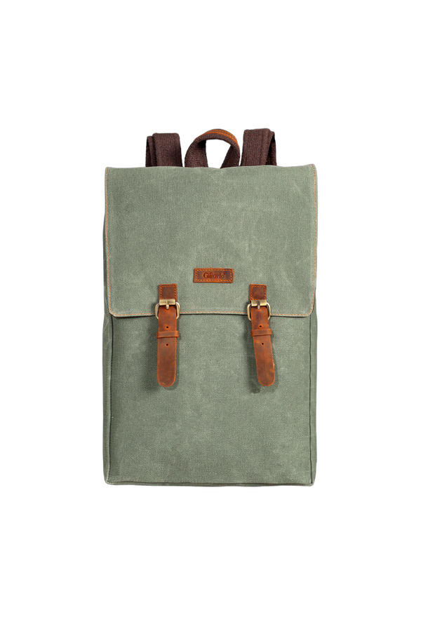 Design 02 15.6 Inch Haki Yeşil Kanvas Laptop Sırt Çantası