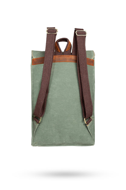 Gillario DESIGN02 15.6 Inch Haki Yeşil Kanvas Laptop Sırt Çantası