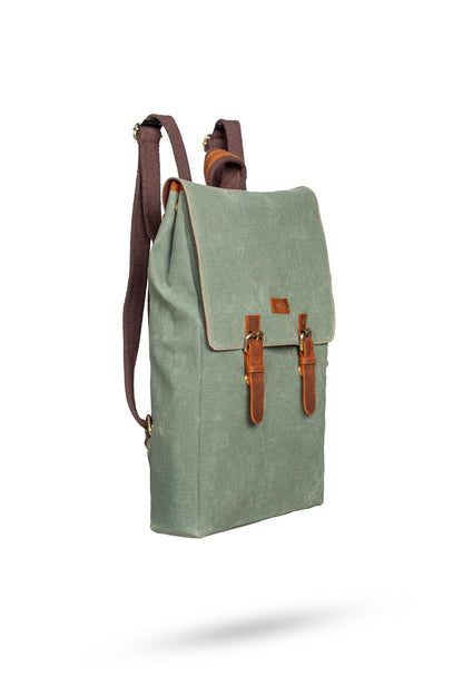 Gillario DESIGN02 15.6 Inch Haki Yeşil Kanvas Laptop Sırt Çantası