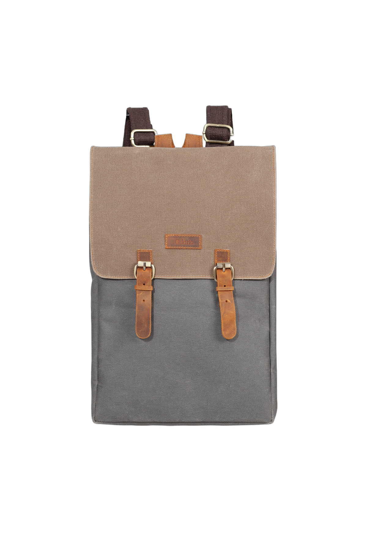 Gillario Gillario DESIGN02 15.6 Inch Gri Kanvas (Vizon Kapak) Laptop Sırt Çantası - Görünüm 1 #vizon