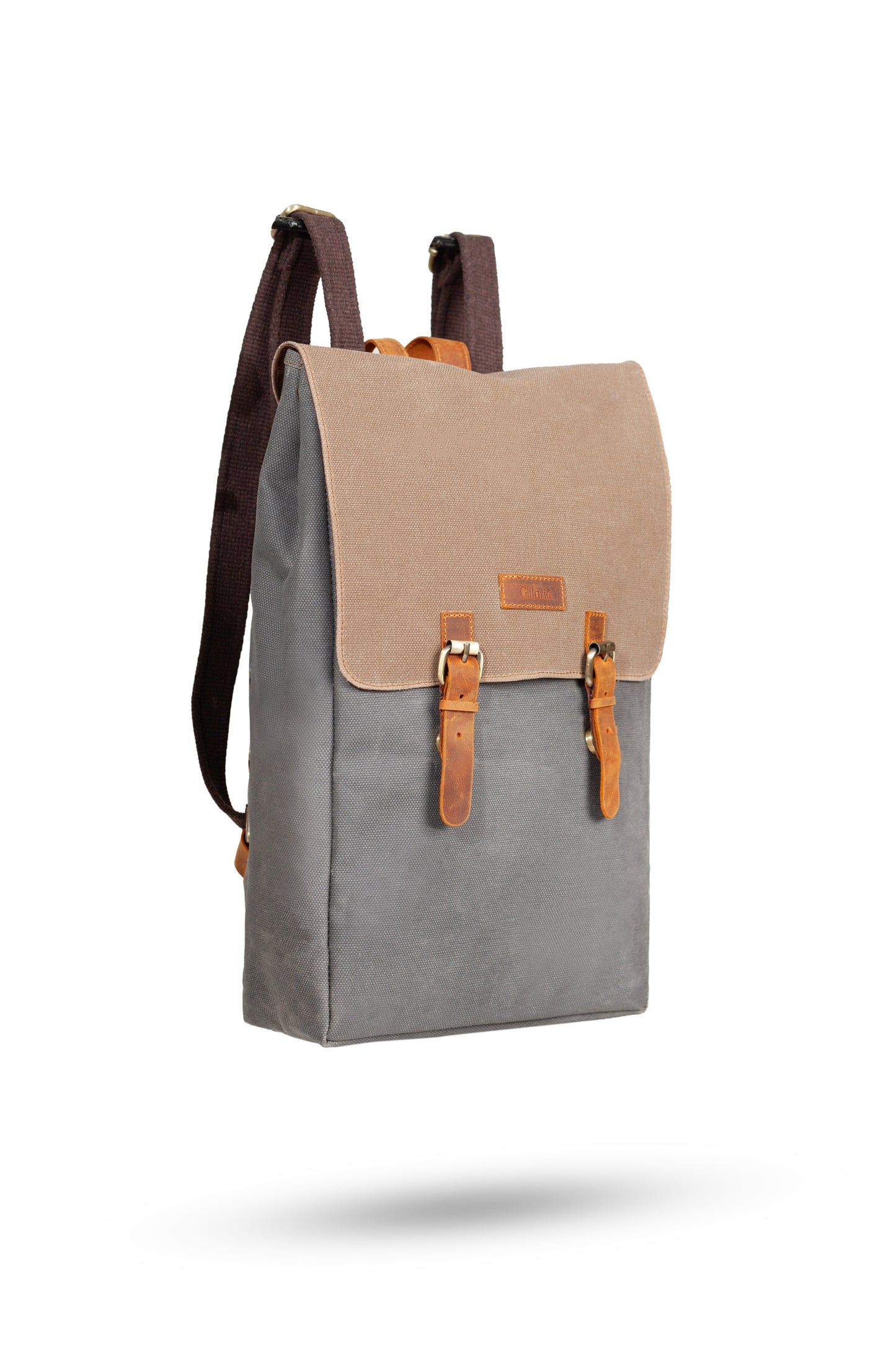 Gillario DESIGN02 15.6 Inch Gri Kanvas (Vizon Kapak) Laptop Sırt Çantası