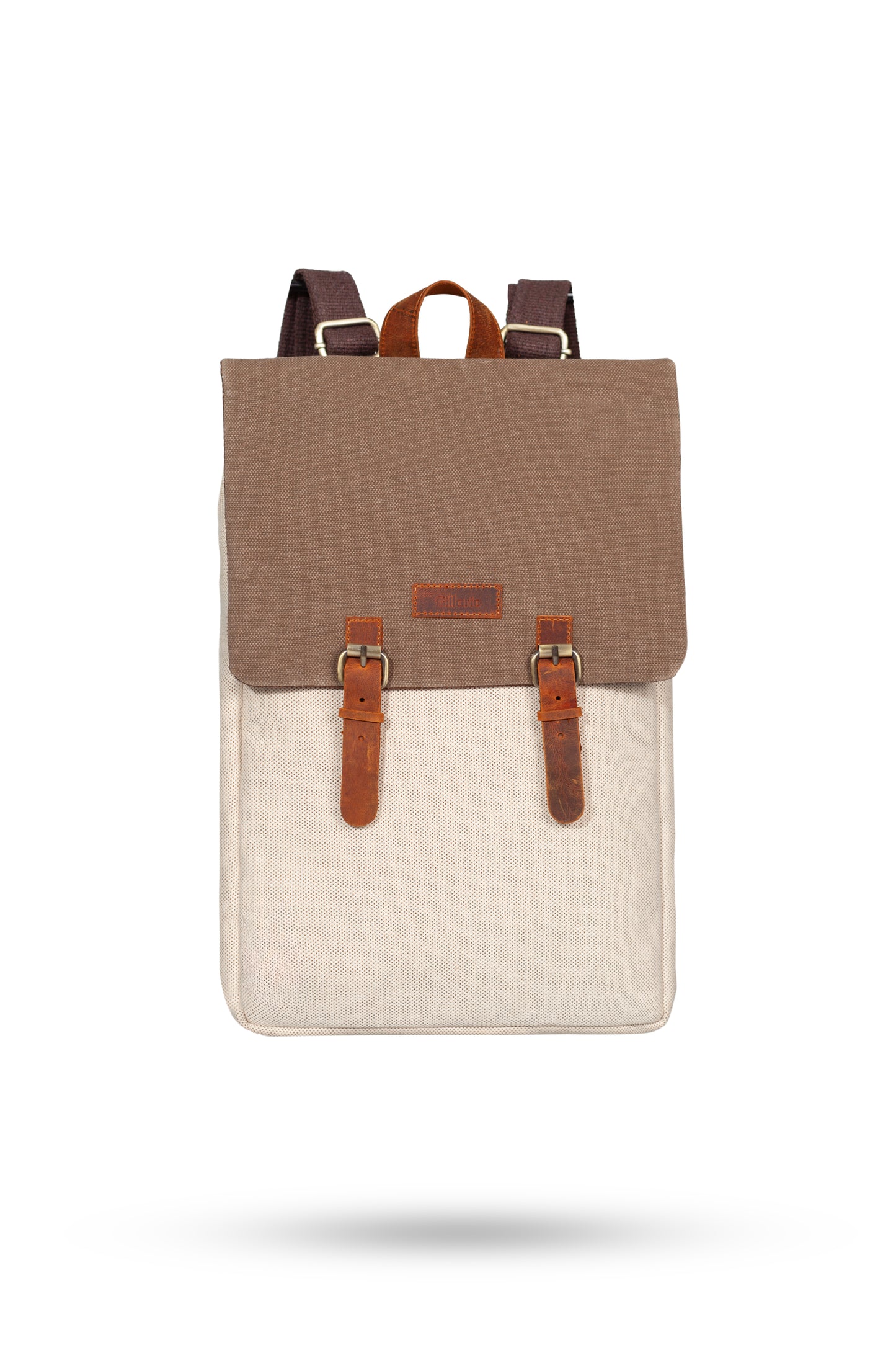 Gillario DESIGN02 15.6 Inch Bej Kanvas (Vizon Kapak) Laptop Sırt Çantası