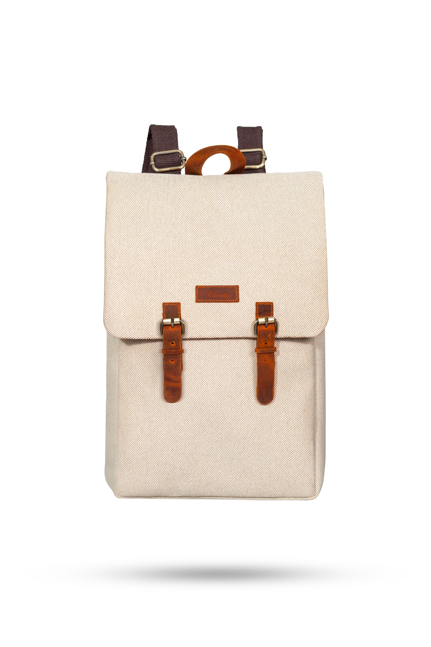 Gillario DESIGN02 15.6 Inch Bej Kanvas Laptop Sırt Çantası