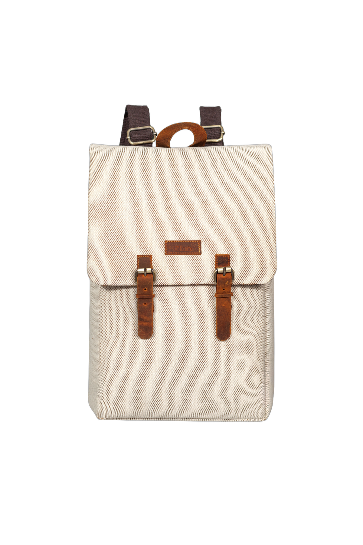 Gillario Gillario DESIGN02 15.6 Inch Bej Kanvas Laptop Sırt Çantası - Görünüm 1 