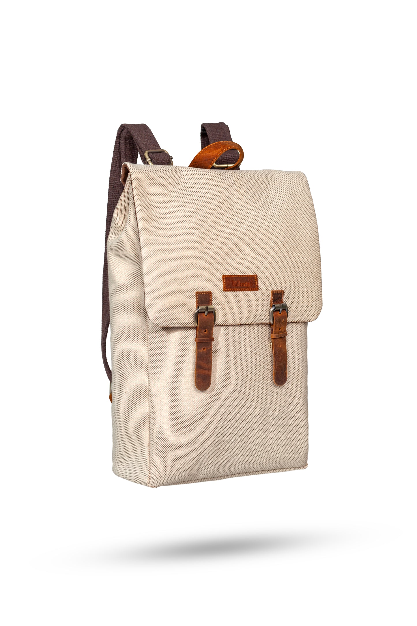 Gillario DESIGN02 15.6 Inch Bej Kanvas Laptop Sırt Çantası