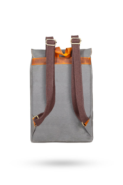 Gillario DESIGN02 15.6 Inch Gri Kanvas Laptop Sırt Çantası